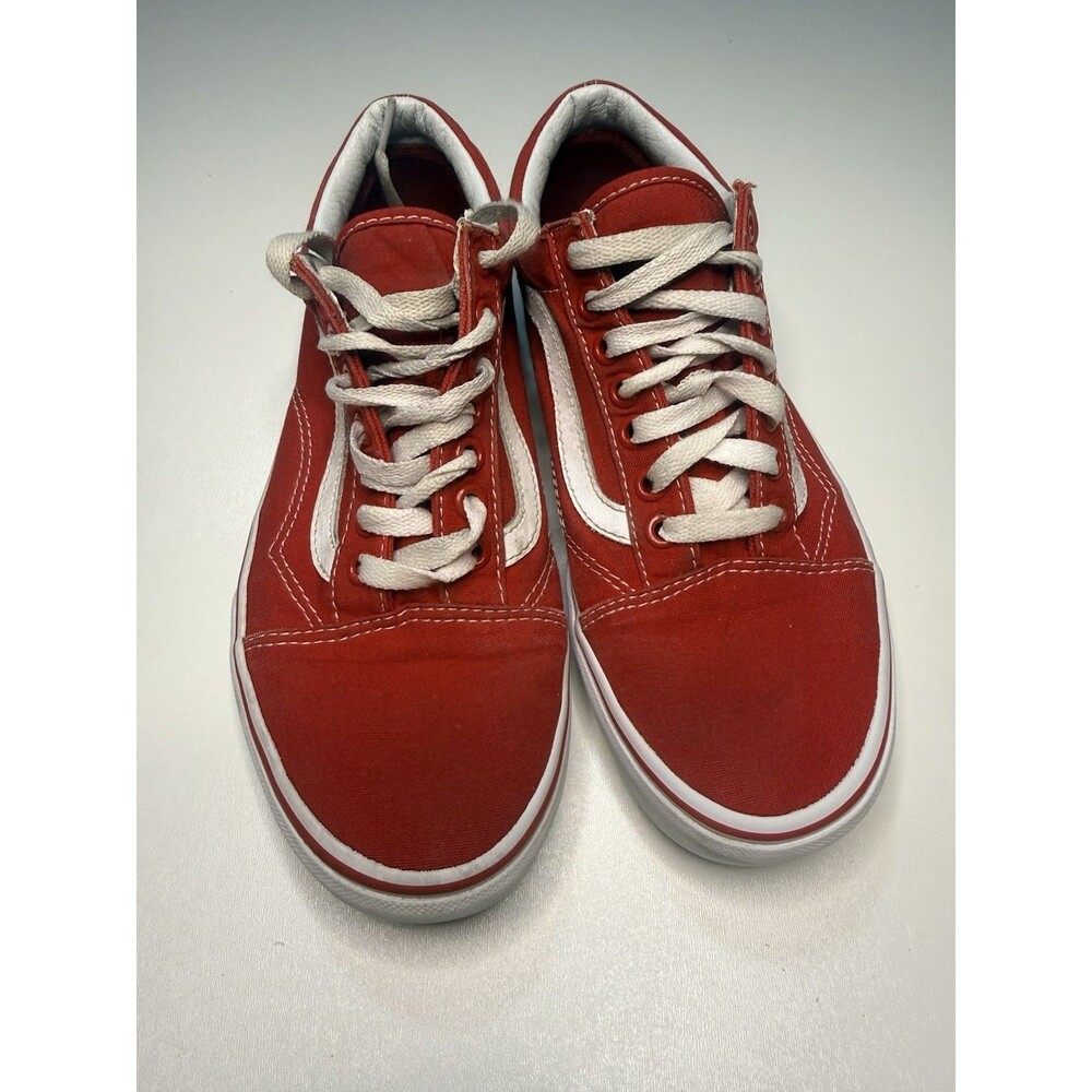 Unisex Red Vans  Off The Wall Casual Shoes Sneakers Size Men's 4.5 Women 6.5